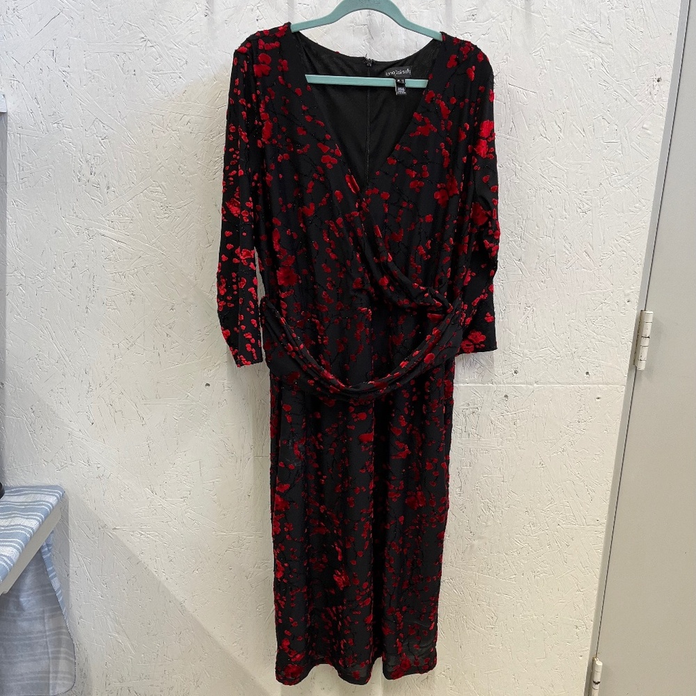 Long tall Sally Flocked burn out dress